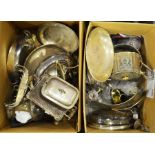 A large collection of domestic silver plate, inclu