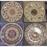 A large group of Wedgwood calendar plates, together with Edwin Knowles series ware plates, in origin