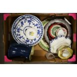 A set of Minton delftware plates, Poole pottery p