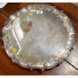 A silver plated regimental salver