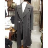 A grey military wool overcoat, and two military ja