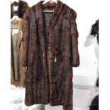 A Fur coat and stole. (2)