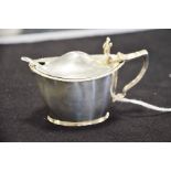 A George V silver mustard pot, Stokes and Ireland,