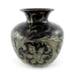 Robert Wallace Martin for Martin Brothers, a stoneware vase, 1892, ovoid form with flared neck,