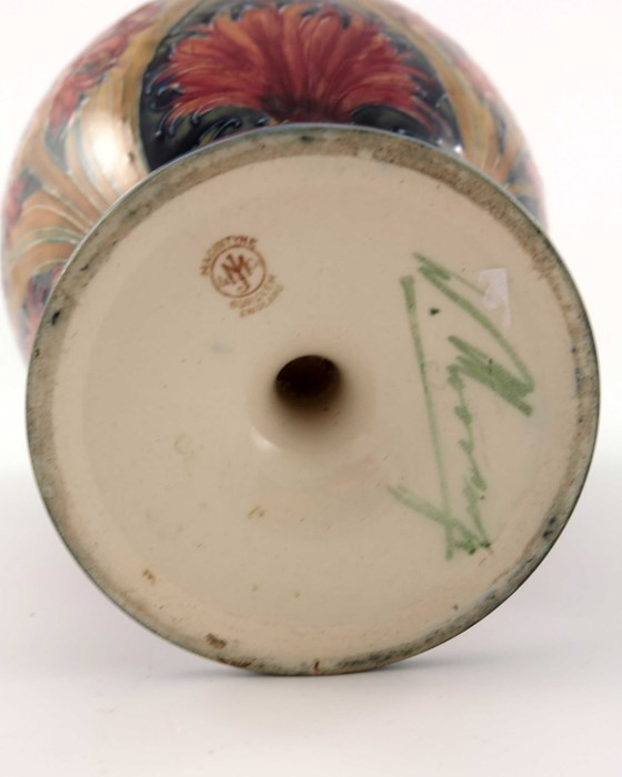 William Moorcroft for James MacIntyre, a Cornflower vase, circa 1913, footed ovoid form with everted - Image 8 of 8