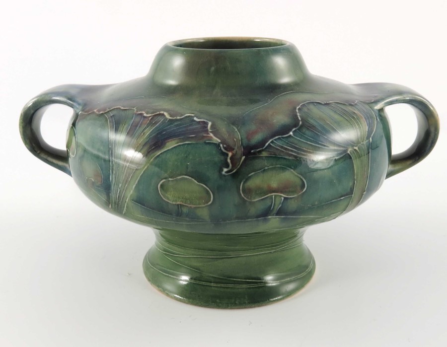 William Moorcroft for Liberty and Co., a Claremont vase, circa 1904, twin handled inverse baluster - Image 4 of 8