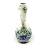 William Moorcroft for James MacIntyre, a Florian Ware Cornflower vase, circa 1902, double gourd