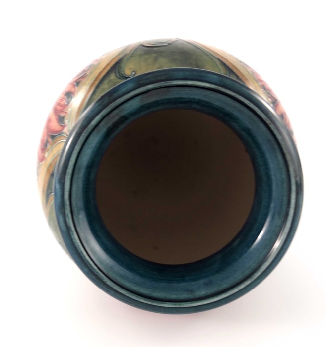 William Moorcroft for James MacIntyre, a Cornflower vase, circa 1913, footed ovoid form with everted - Image 7 of 8