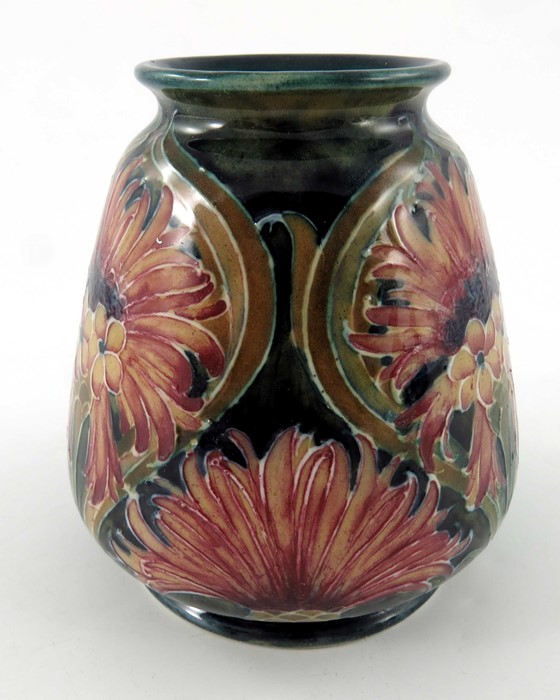 William Moorcroft for James MacIntyre, a small Cornflower vase, circa 1911, conical shouldered and - Image 5 of 7