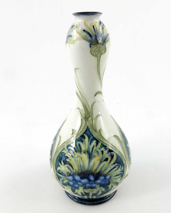 William Moorcroft for James MacIntyre, a Florian Ware Cornflower vase, circa 1902, double gourd - Image 4 of 7