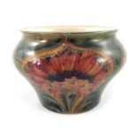 William Moorcroft for James MacIntyre, a Cornflower sugar bowl, circa 1911, ogee form, underglaze