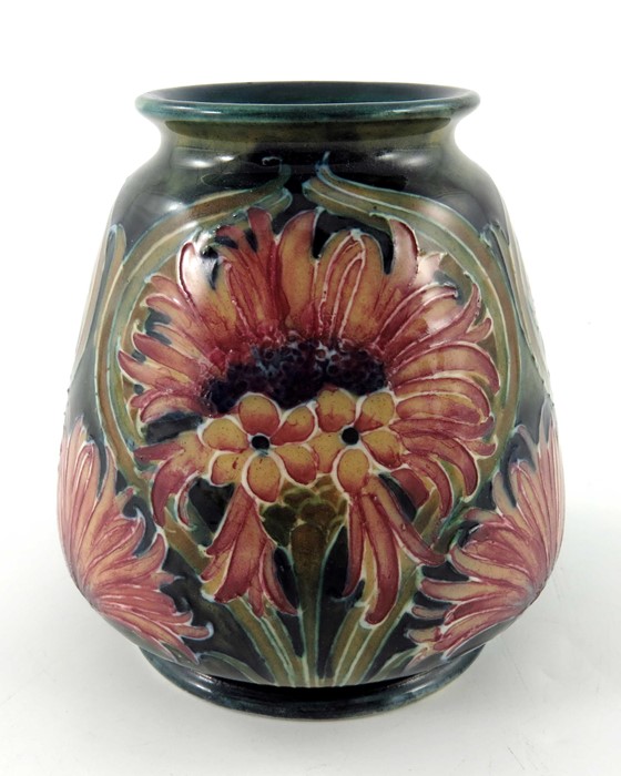 William Moorcroft for James MacIntyre, a small Cornflower vase, circa 1911, conical shouldered and - Image 2 of 7