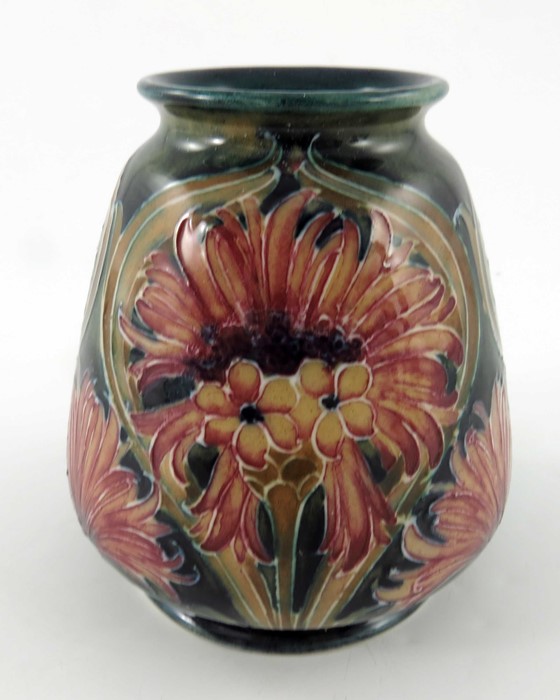 William Moorcroft for James MacIntyre, a small Cornflower vase, circa 1911, conical shouldered and - Image 4 of 7