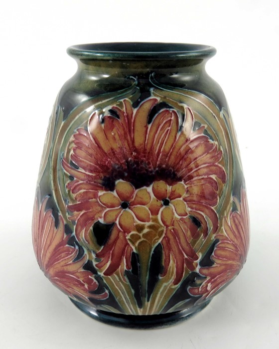 William Moorcroft for James MacIntyre, a small Cornflower vase, circa 1911, conical shouldered and - Image 3 of 7