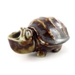 Robert Wallace Martin for Martin Brothers, a stoneware toothpick holder, circa 1920, modelled as a