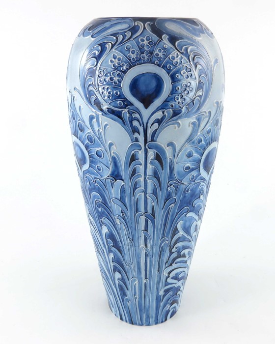 William Moorcroft for James MacIntyre, a Florian Ware Peacock vase, circa 1900, shouldered form, - Image 2 of 6