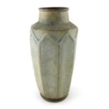 Walter and Edwin Martin for Martin Brothers, a stoneware vase, 1906, octagonal section shouldered