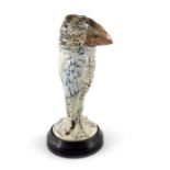 Robert Wallace Martin for Martin Brothers, a stoneware sculptural bird jar and associated cover,