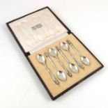 Omar Ramsden, a set of six Arts and Crafts silver teaspoons, London 1938