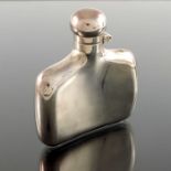 An Edwardian silver hip flask, G & J W Hawksley, Sheffield 1906