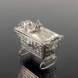 An Edwardian Hanau silver novelty snuff box, JD Schleissner, import London 1902