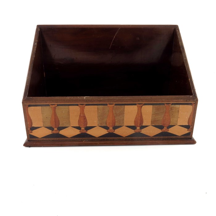 An Edwardian mahogany and parquetry inlaid book box - Image 2 of 3