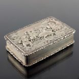 A George IV silver snuff box, Ledsam, Vale and Wheeler, Birmingham 1826