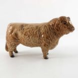 A Beswick Silver Dunn Galloway Bull figure