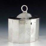 A George III silver tea caddy, Andrew Fogelberg and Stephen Gilbert, London 1789