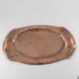 An Arts and Crafts Iona style copper tray