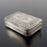 A George III silver snuff box, Samuel Pemberton, Birmingham 1814