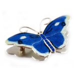 Hroar Prydz, a Norwegian silver and enamelled butterfly brooch