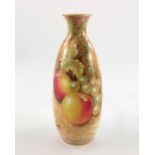 Brian Leaman for Royal Worcester, still life study of fruit painted vase