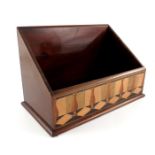 An Edwardian mahogany and parquetry inlaid book box