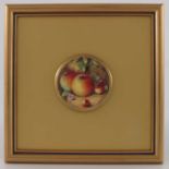 William Bee for Royal Worcester, still life study of fruit, painted plaque