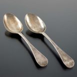 A pair of George II silver table spoons, Marmaduke Daintrey, London 1747