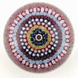 Baccarat, 1972 tight packed concentric millefiori paperweight, acid etched marks, number 114 of a li