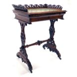 A Victorian figured walnut ladies secretaire