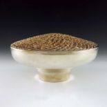 Stuart Devlin, a Modernist silver and parcel gilt rose bowl and cover, London 1977