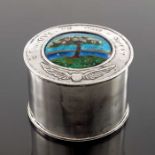 Charles Fleetwood Varley (attributed), an Arts and Crafts enamelled silver box