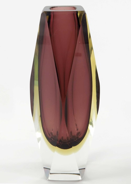 Luigi Mandruzzato, two Sommerso triple cased Murano glass vases - Image 3 of 8