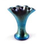 A Steuben Aurene iridescent glass vase