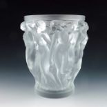 A Lalique Bacchantes glass vase