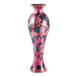 Lisa B Moorcroft, a pink and green lustre Holly vase