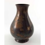 WMF, a Jugendstil bronze vase, circa 1890, baluster form, marked, 26cm high