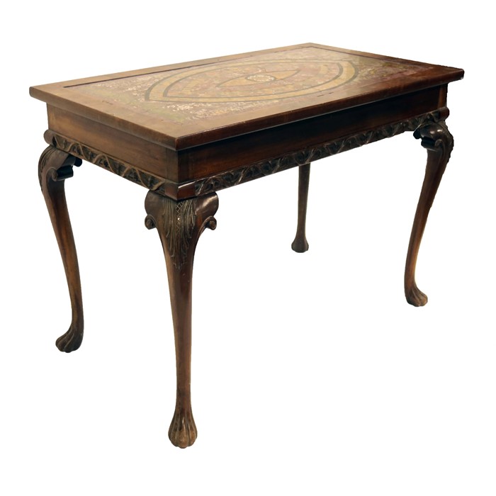 A George II style mahogany and pietra dura occasional table - Image 4 of 4