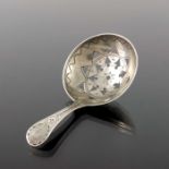 A George III silver caddy spoon, George Burrows, London 1796