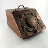 John Pearson (attributed), an Arts and Crafts copper coal scuttle