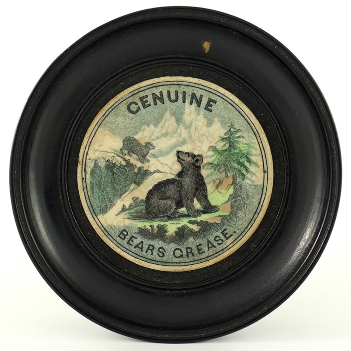 A Prattware, pot lid 'Genuine Bears Grease' - Image 2 of 4