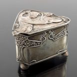 Kate Harris for G L Connell, an Arts and Crafts silver inkwell, London 1902